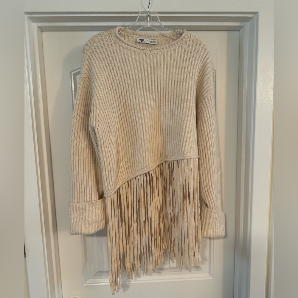 Zara knit with fringe